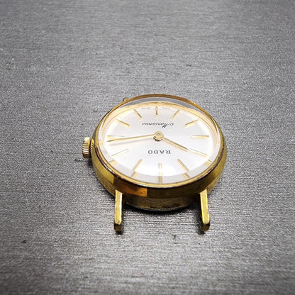 Rado Marianeis Watch Women 24mm White Dial Gold Tone Round Manual Wind Runs4