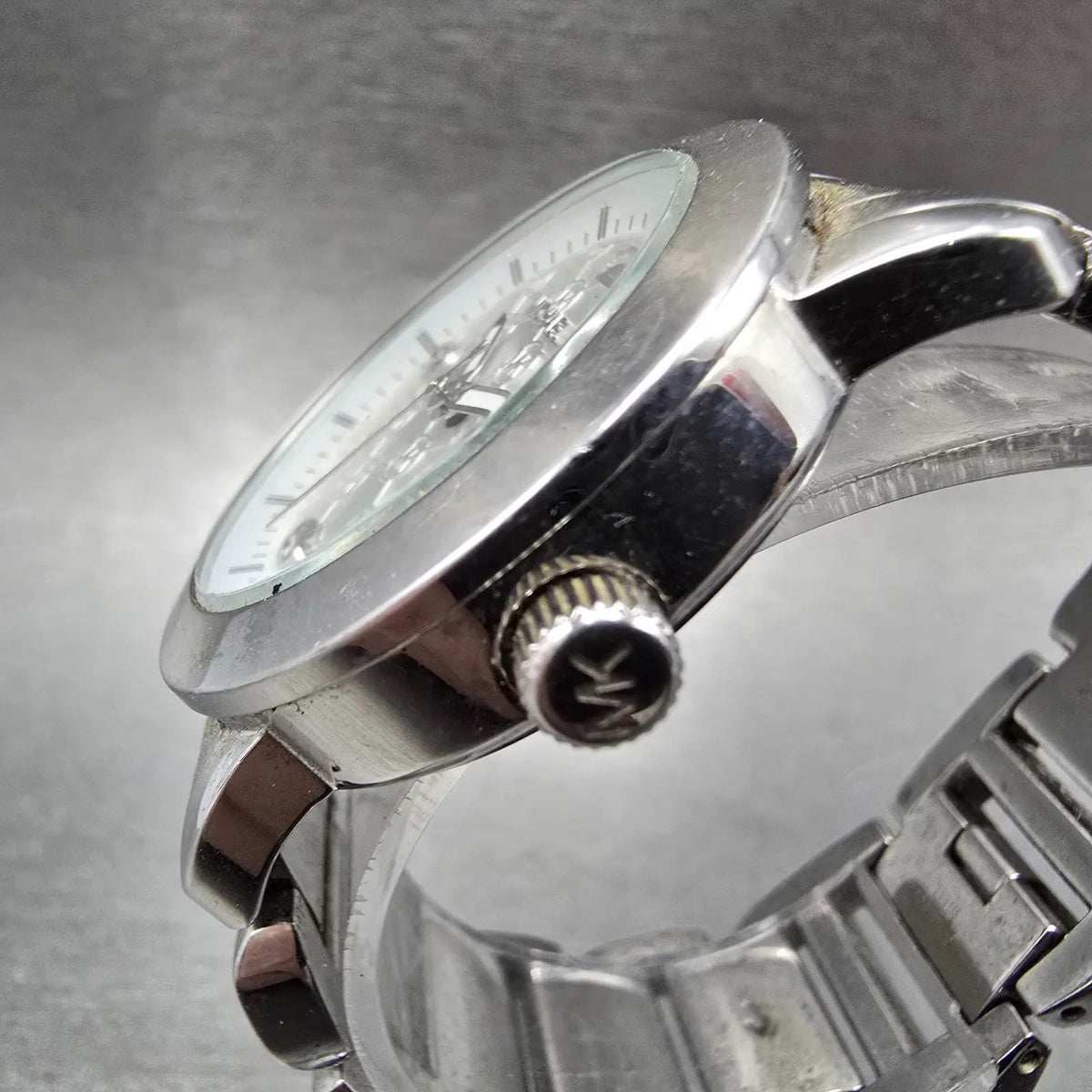 Michael Kors Janey Watch Women 34mm White Dial Silver Tone Round MK-3157 New Bat2