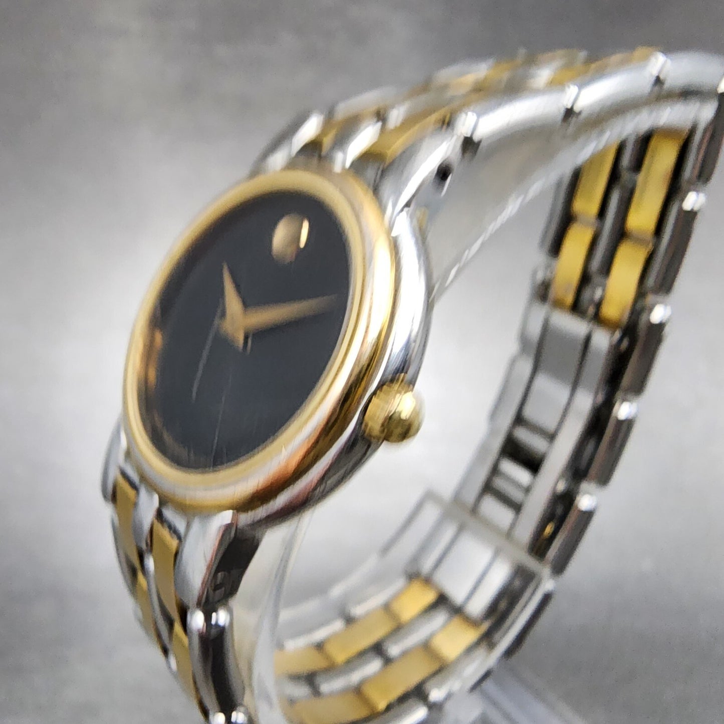 Movado Museum Watch Women 24mm Black Dial Two Tone 81.25.825C PARTS3