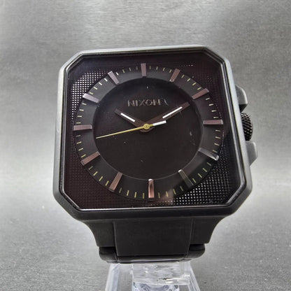 Nixon The Platform Watch Men 41mm Black Dial Black Tone Octagon New Battery5