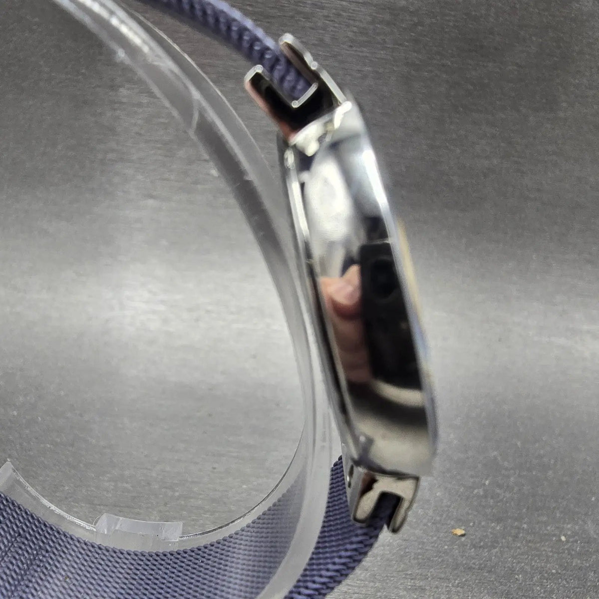 Bering Classic Watch Women 31mm Purple Dial Silver Purple Mesh Band Round Works6