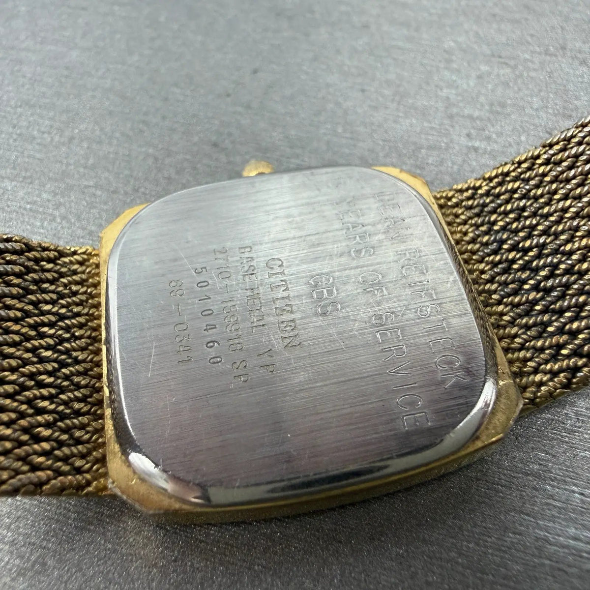 Citizen Noblia Watch Men 27mm Champagne Dial Gold Tone Date 2710-159918 New Batt9