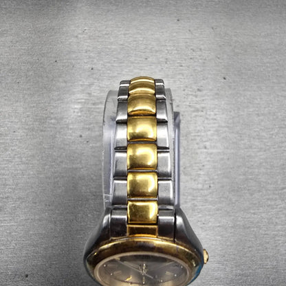 Seiko Watch Women 27mm Silver Dial Two Tone Date Round 7N82-6B00 New Battery VTG4