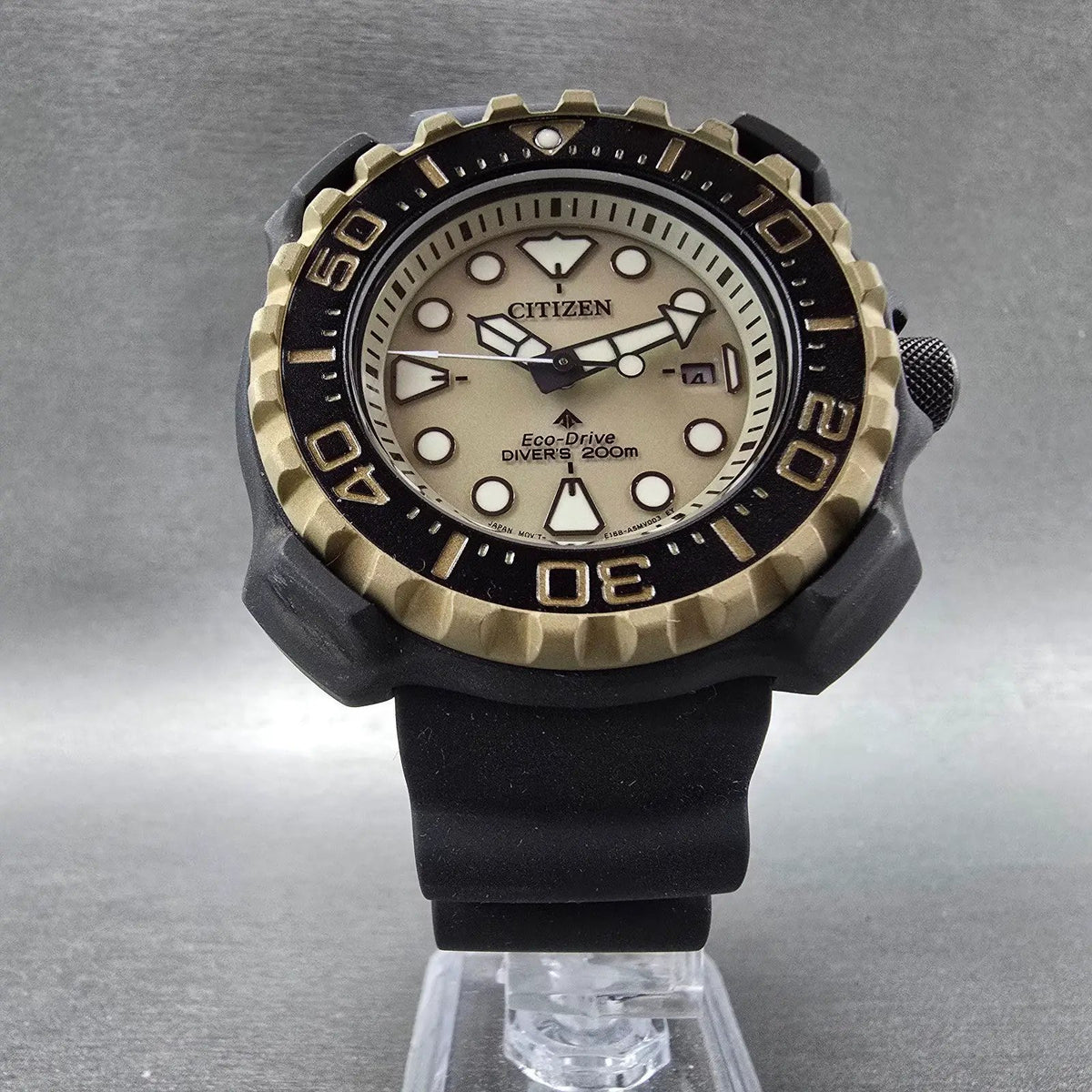 Citizen Promaster Marine Eco-Drive Watch Men 48mm Brown Dial Titanium Works7