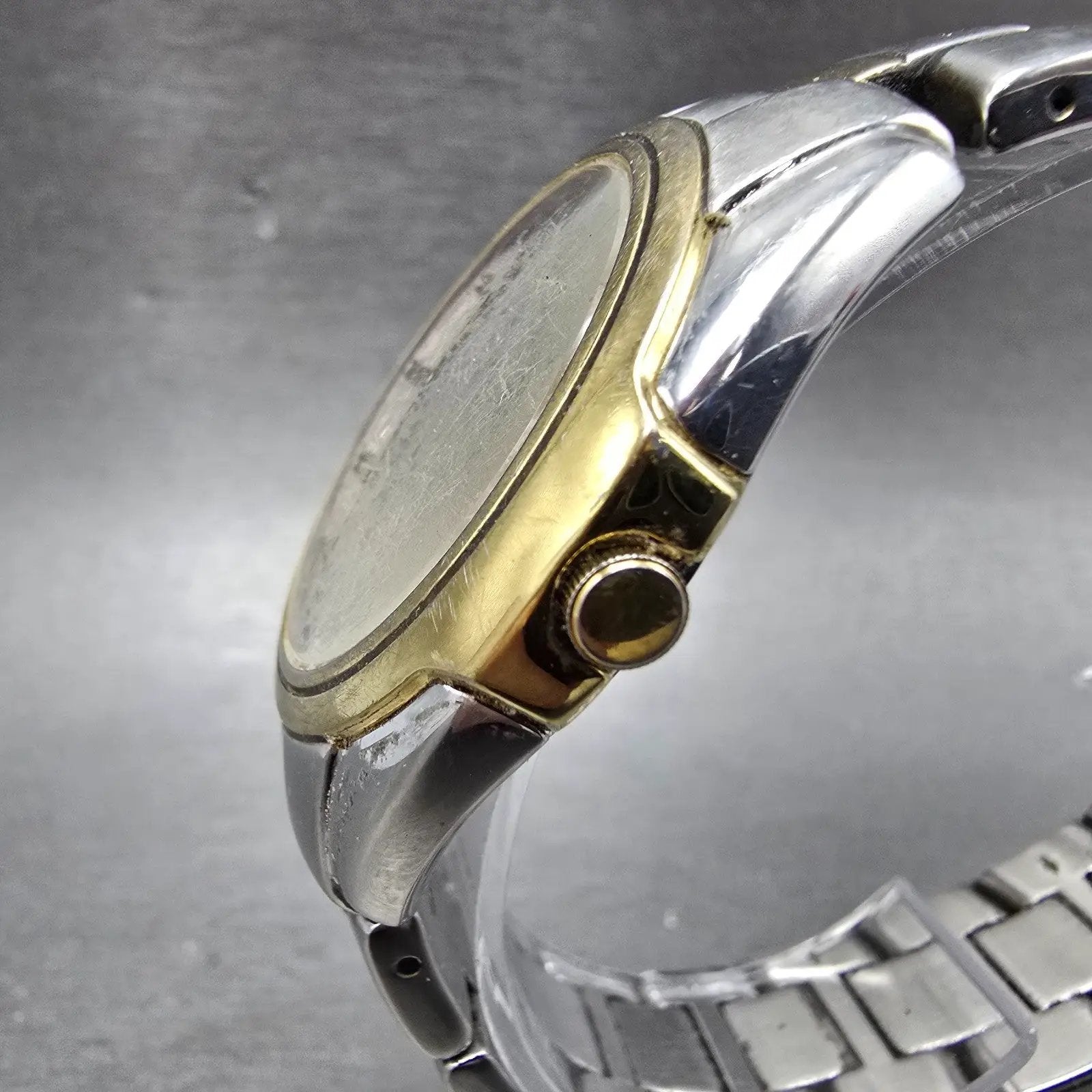 Citizen Eco-Drive Watch Men 39mm White Dial Two Tone Date F810-S005353 Runs2