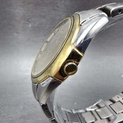 Citizen Eco-Drive Watch Men 39mm White Dial Two Tone Date F810-S005353 Runs2