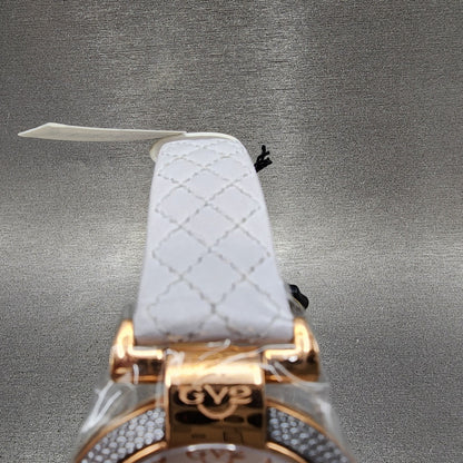 Gevril GV2 Berletta Watch Women 37mm White Dial Rose Gold Tone Date New Battery4