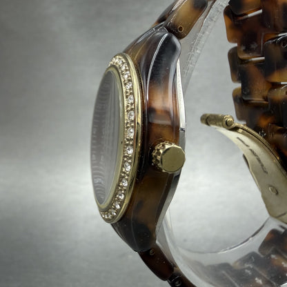 Fossil Stella Mini Watch Women 31mm Brown Dial Brown Tortoise Date ES-2922 Runs2