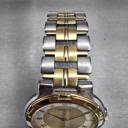 Seiko Dolce Watch Men 33mm Champagne Dial Two Tone Round 5E31-6D40 New Battery4