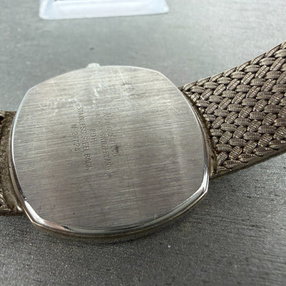 Nivada Watch Men 30mm Silver Dial Silver Tone Square N-21724 New battery9