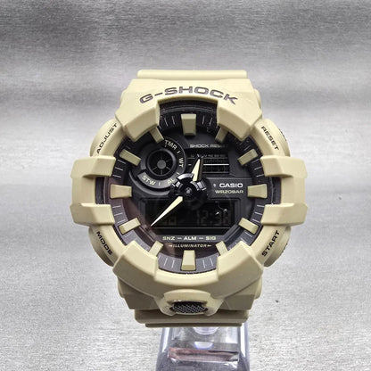 Casio G-Shock GA-700UC Watch Men 53mm Black Beige Chronograph Alarm New Battery0