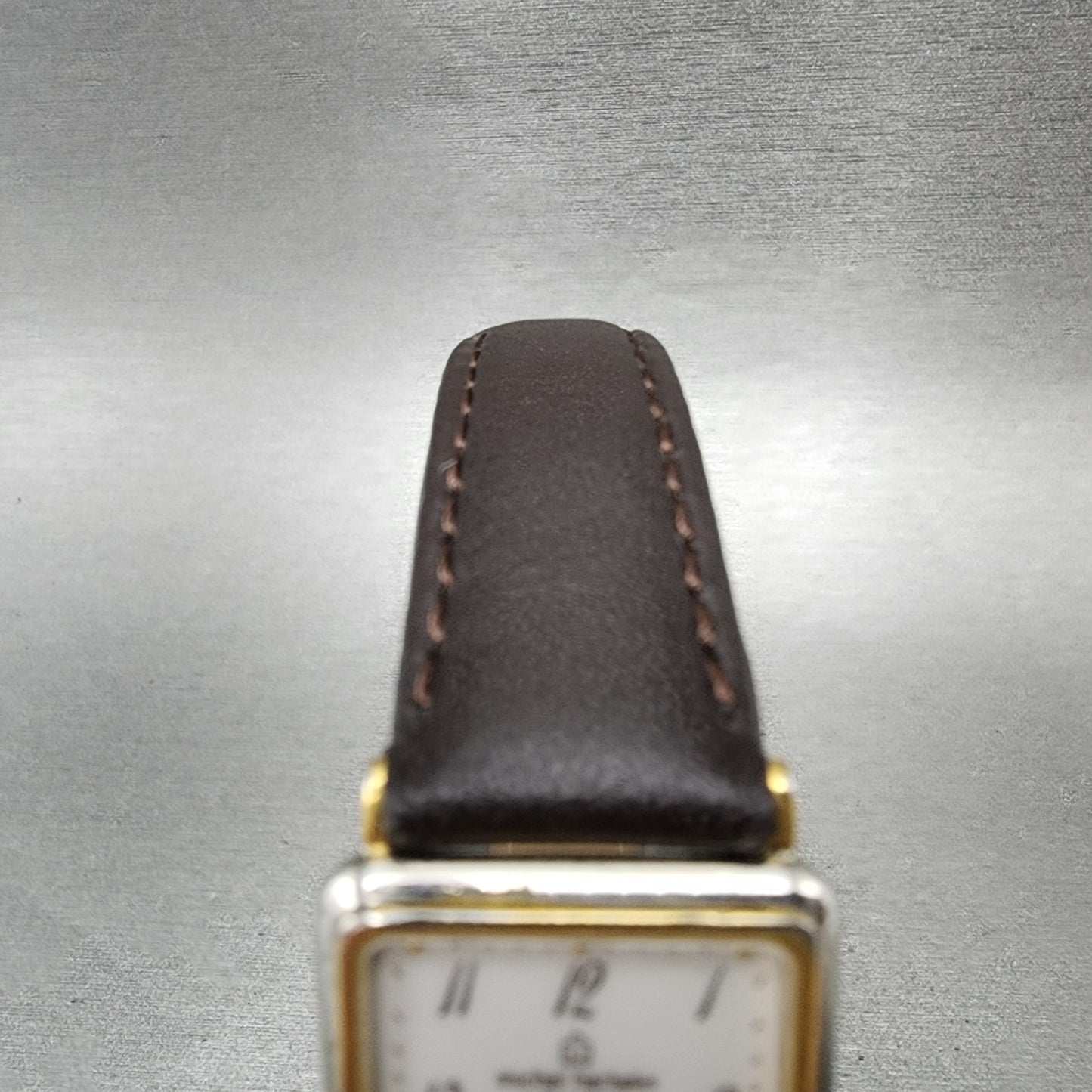 Michel Herbelin Tank Watch Women 21mm White Dial Two Tone Rectangle New Battery4