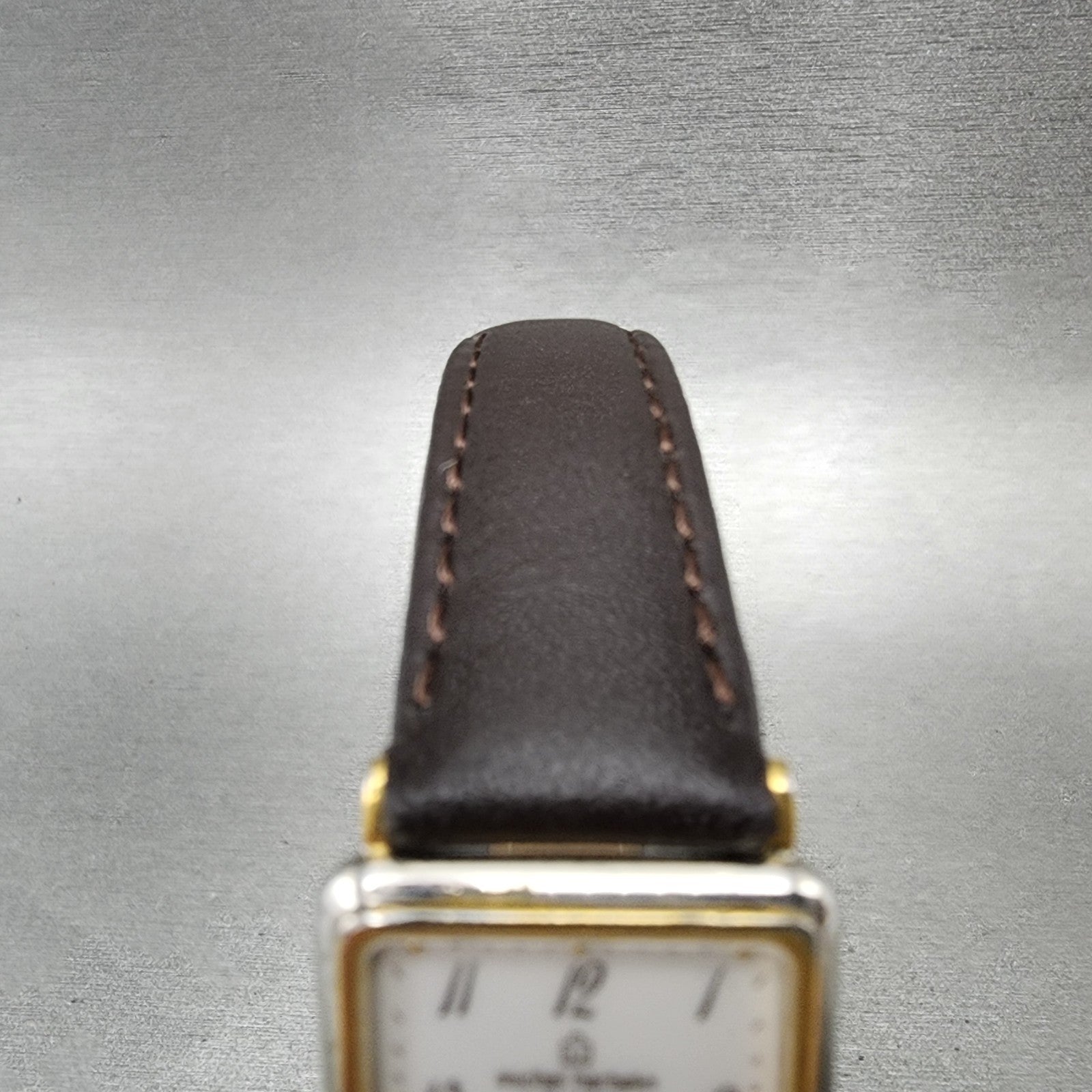 Michel Herbelin Tank Watch Women 21mm White Dial Two Tone Rectangle New Battery4