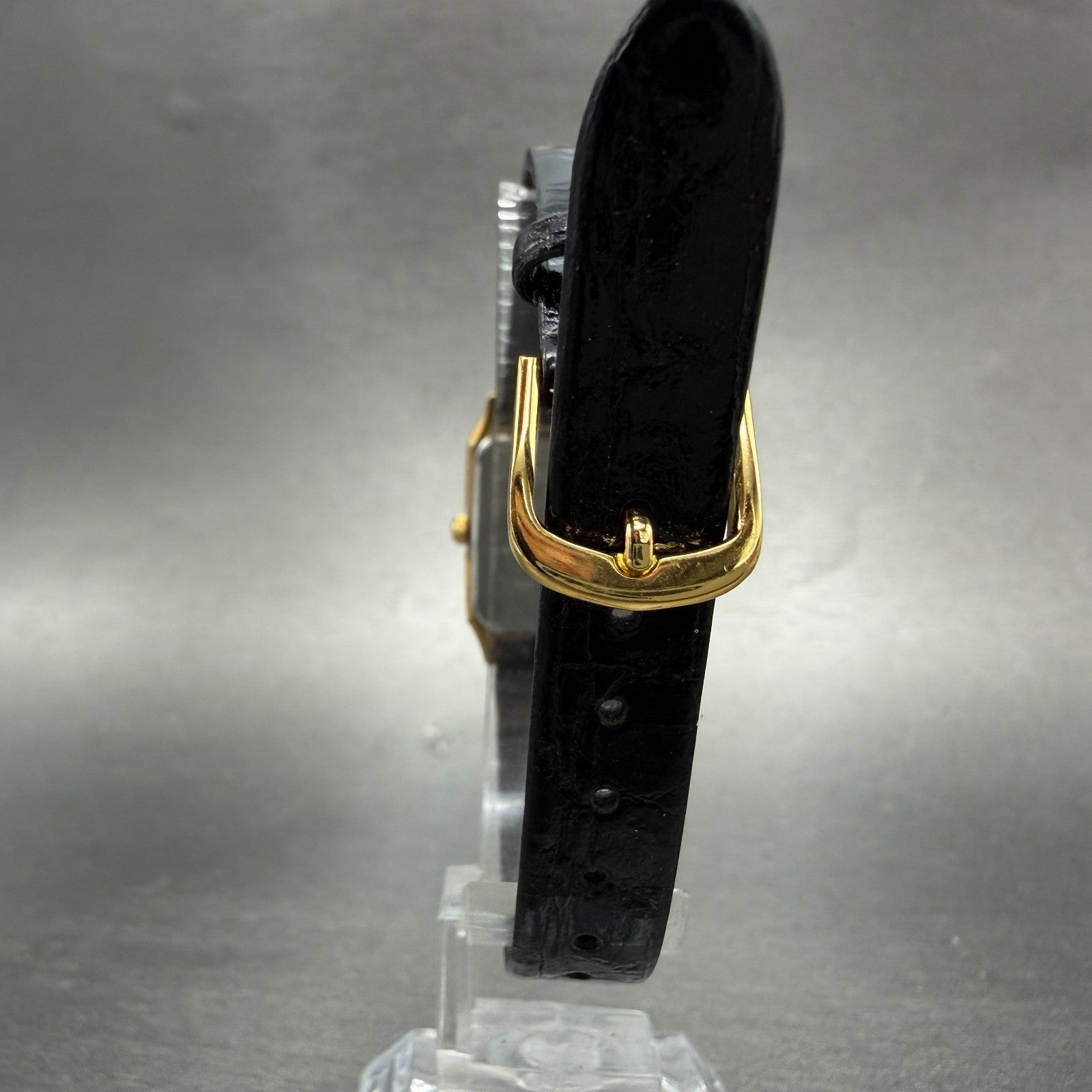 Seiko Spirit Tank Watch Women 20mm Champagne Dial Gold Tone 4N21-5190 NewBattery8