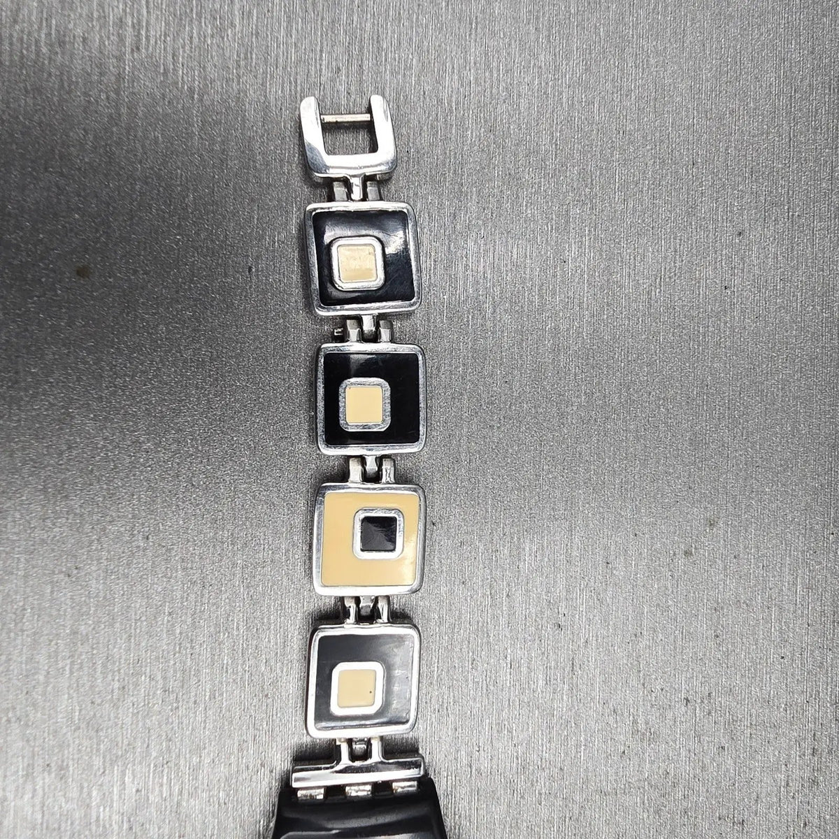Swatch Chessboard Watch Women 25mm Cream Dial Black Case LB160G New Battery CH211
