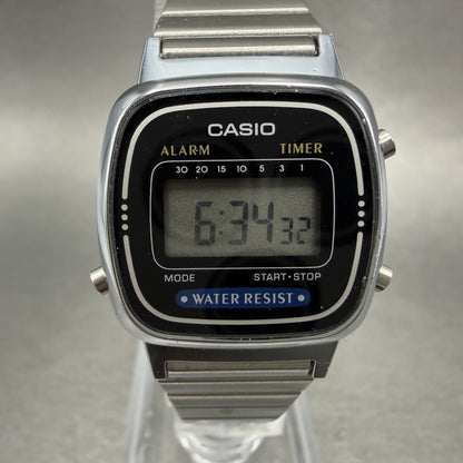Casio LA670W Watch Women 24mm Digital Silver Tone Rectangle Alarm Chrono New Bat0