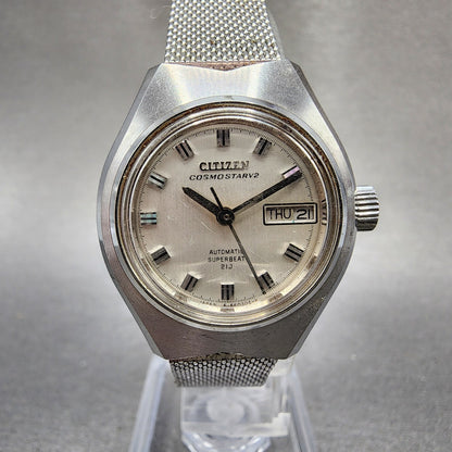Citizen Cosmo Star V2 Watch Women 26mm Silver Dial Silver Tone Daydate Runs0