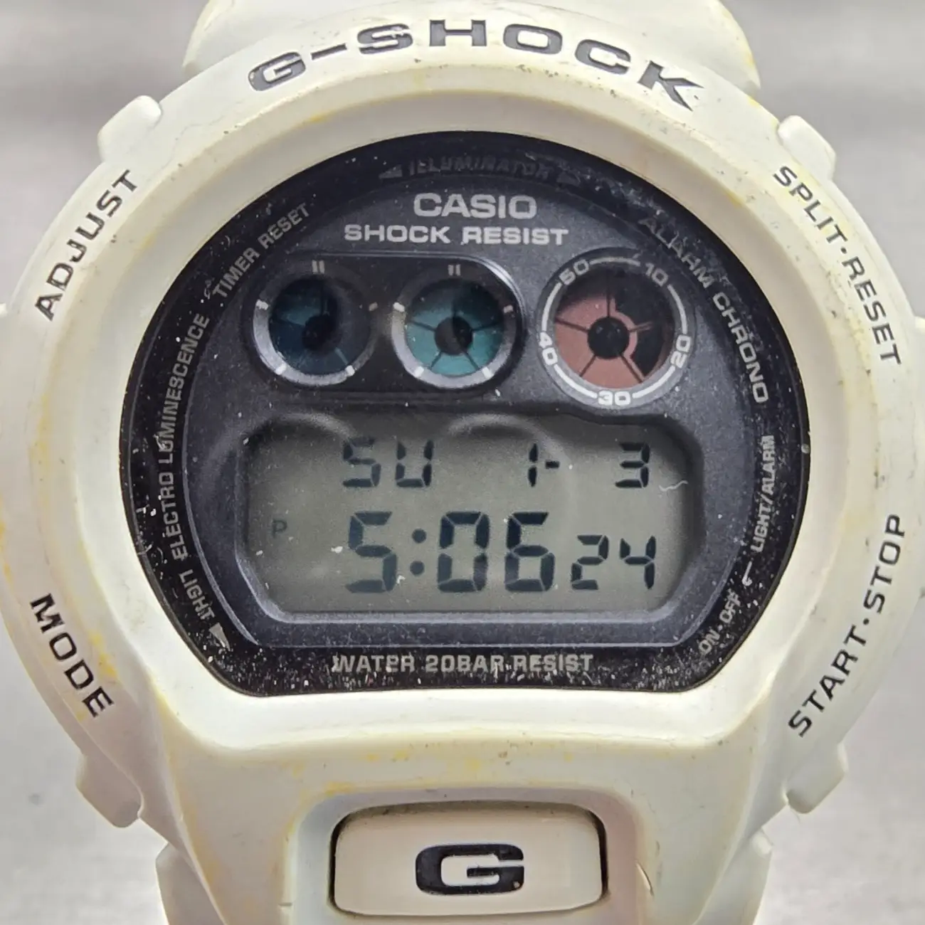 Casio G-Shock DW-6900FS Watch Men 51mm Black White Chronograph Alarm New Battery1