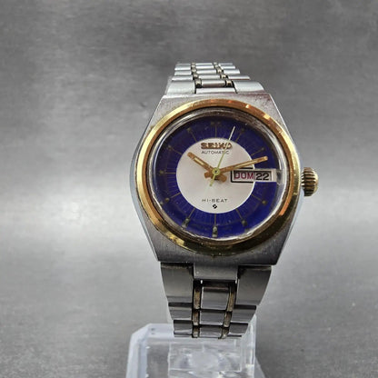 Seiko Automatic Watch Women 26mm Blue Dial TwoTone Daydate Round 2706-0199 PARTS6