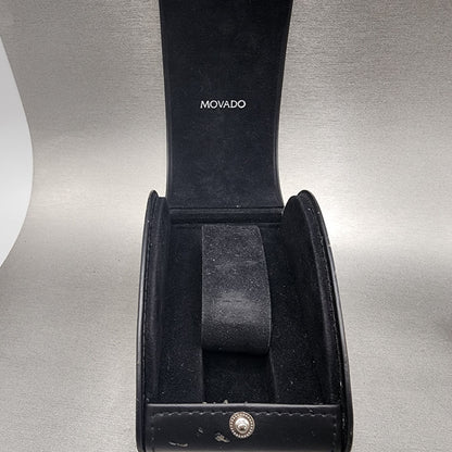 Movado Sports Edition Watch Women 27mm Black Dial Gold Tone Round 88.G4.185114