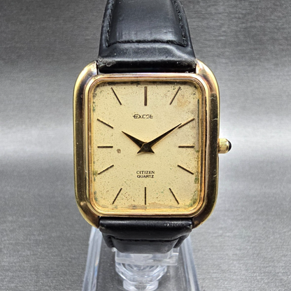 Citizen Exceed Watch Men 28mm Champagne Dial Gold Tone 4-795172 New Battery JP0
