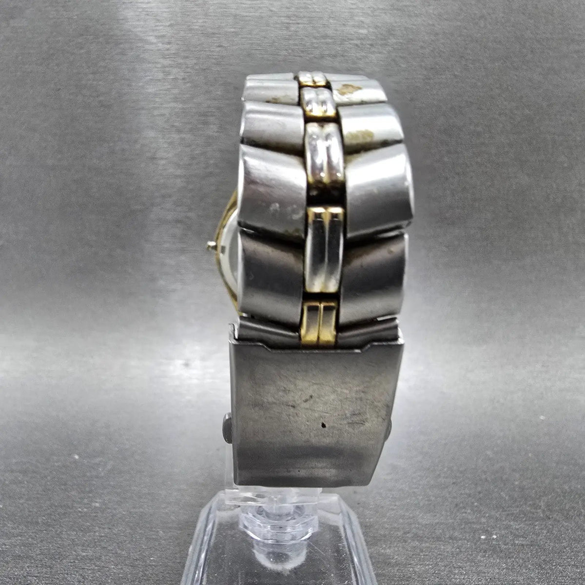 Seiko SQ Watch Men 35mm Champagne Dial Gold Tone Daydate Round 8223-8009 PARTS10