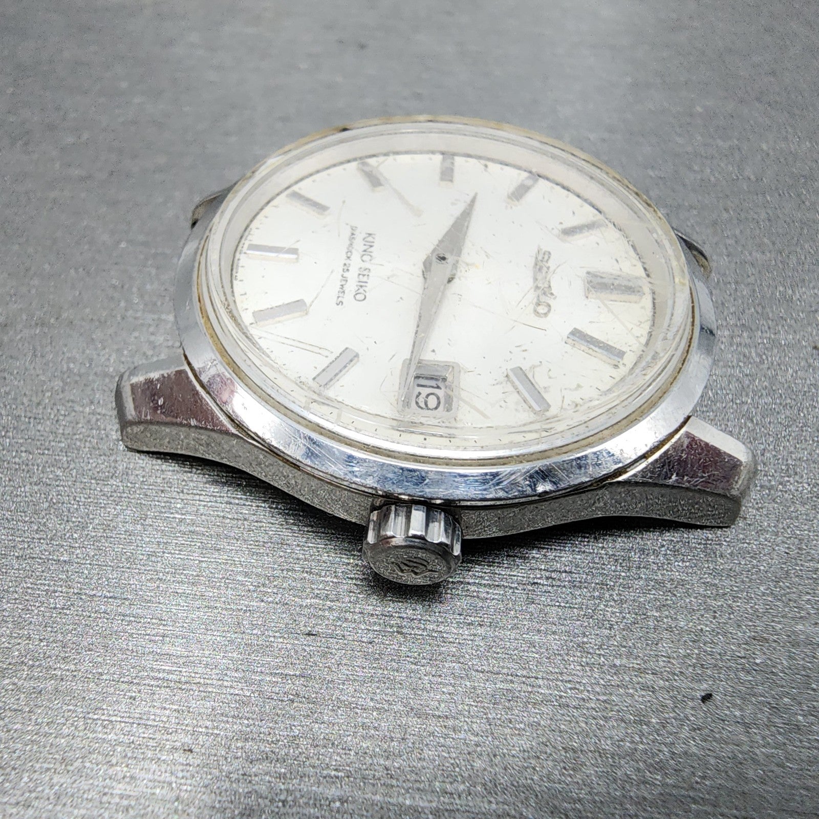 Seiko King Seiko Watch Men 35mm Silver Dial Silver Tone 44028000 Runs READ!!!!!5
