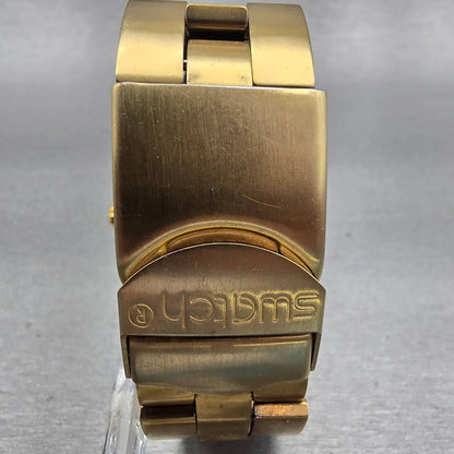 Swatch Irony DIAPHANE FULL BLOODED Chronograph Watch Men Gold Dial READ New Batt7