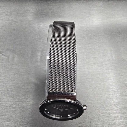 Skagen Freja Watch Women 26mm Black Dial Silver Tone Round 358SSSBD New Battery4