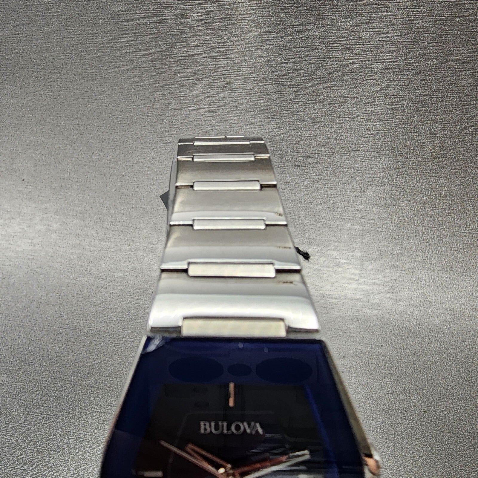 Bulova Futuro Watch Women 30mm Blue Dial Stainless Steel Tonneau 96L293 CHIPPED4
