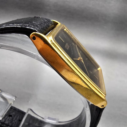 Citizen CQ Watch Men 25mm Black Dial Gold Tone Rectangle 6031-T20981 New Battery3