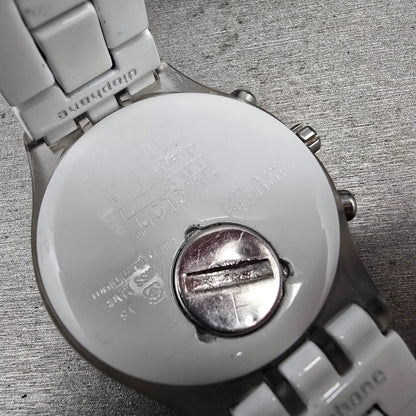 Swatch Irony Diaphane Full-Blooded Chrono Watch Men 43mm White Dial Clear NewBat10