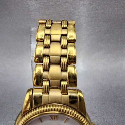 Tissot Ballade Watch Women 27mm White Dial Gold Tone Date Round READ!!! New Batt4