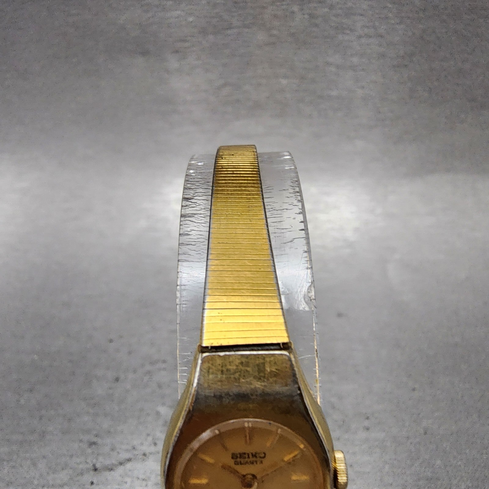 Seiko Watch Women 17mm Champagne Dial Gold Tone Round 73200209 New Battery4