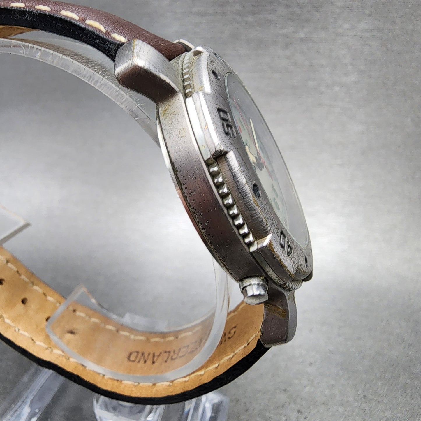 Victorinox Swiss Army Sportline Watch Men 40mm Gray Dial Silver Tone PARTS4