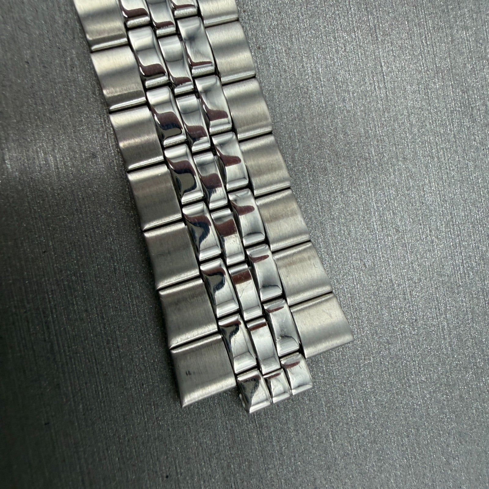 Seiko Bracelet 20mm Stainless Steel Silver Tone Tri Folding Clasp Vintage Japan1