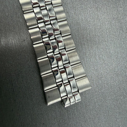 Seiko Bracelet 20mm Stainless Steel Silver Tone Tri Folding Clasp Vintage Japan1