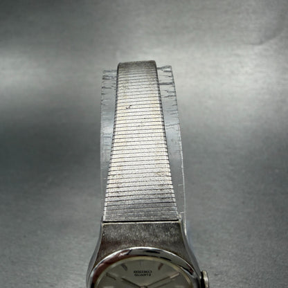 Seiko Watch Women 20mm Silver Dial Silver Tone Round 1400-0039 New Battery VTG4