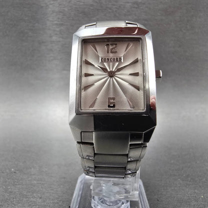 Concord Carlton Watch Women 23mm White Dial Steel Rectangle New Battery5