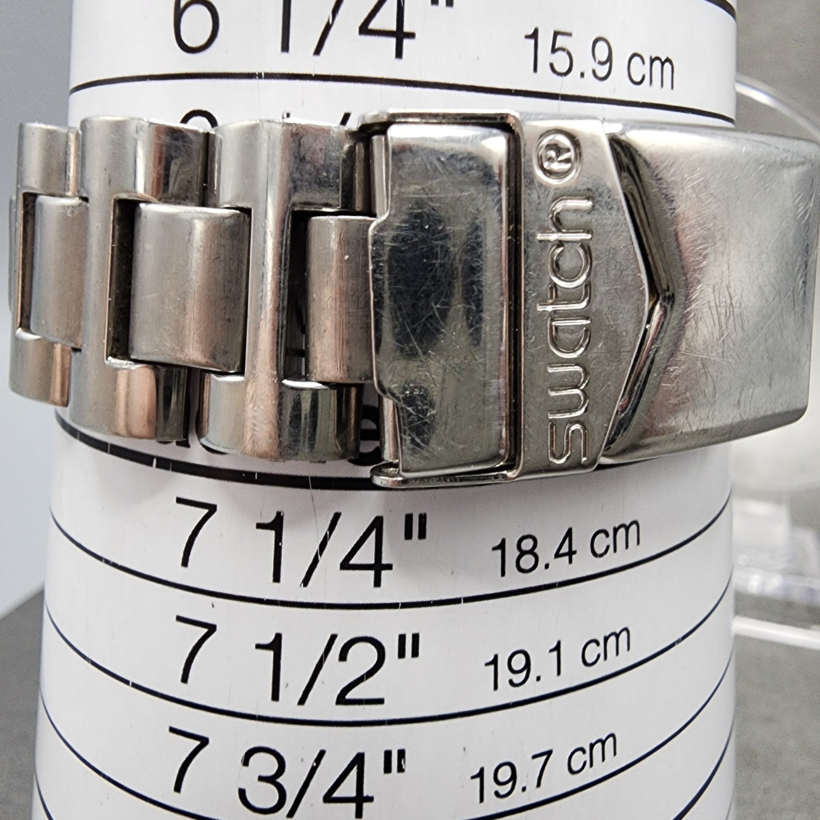 Swatch Irony Happy Joe Watch Men 37mm Gray Dial Steel Date Round New Battery NG110