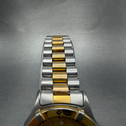 Tag Heuer Professional Dive Watch Women 27mm Gold Dial Two Tone Date New Battery4