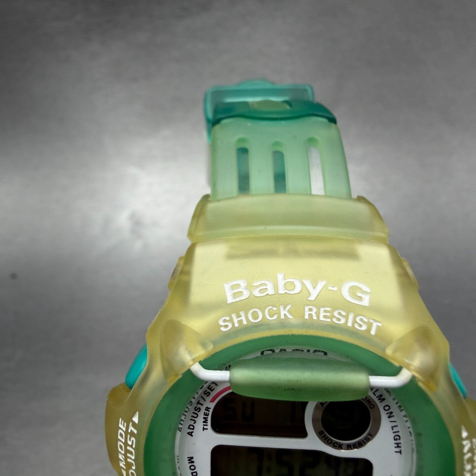 Casio Baby-G Watch Women 42mm Digital Clear&Green Alarm Chrono BG-370 New Batt4