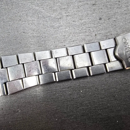Seiko SQ Bracelet 19mm Stainless Steel Silver Tone Tri Folding Clasp VTG 111S1
