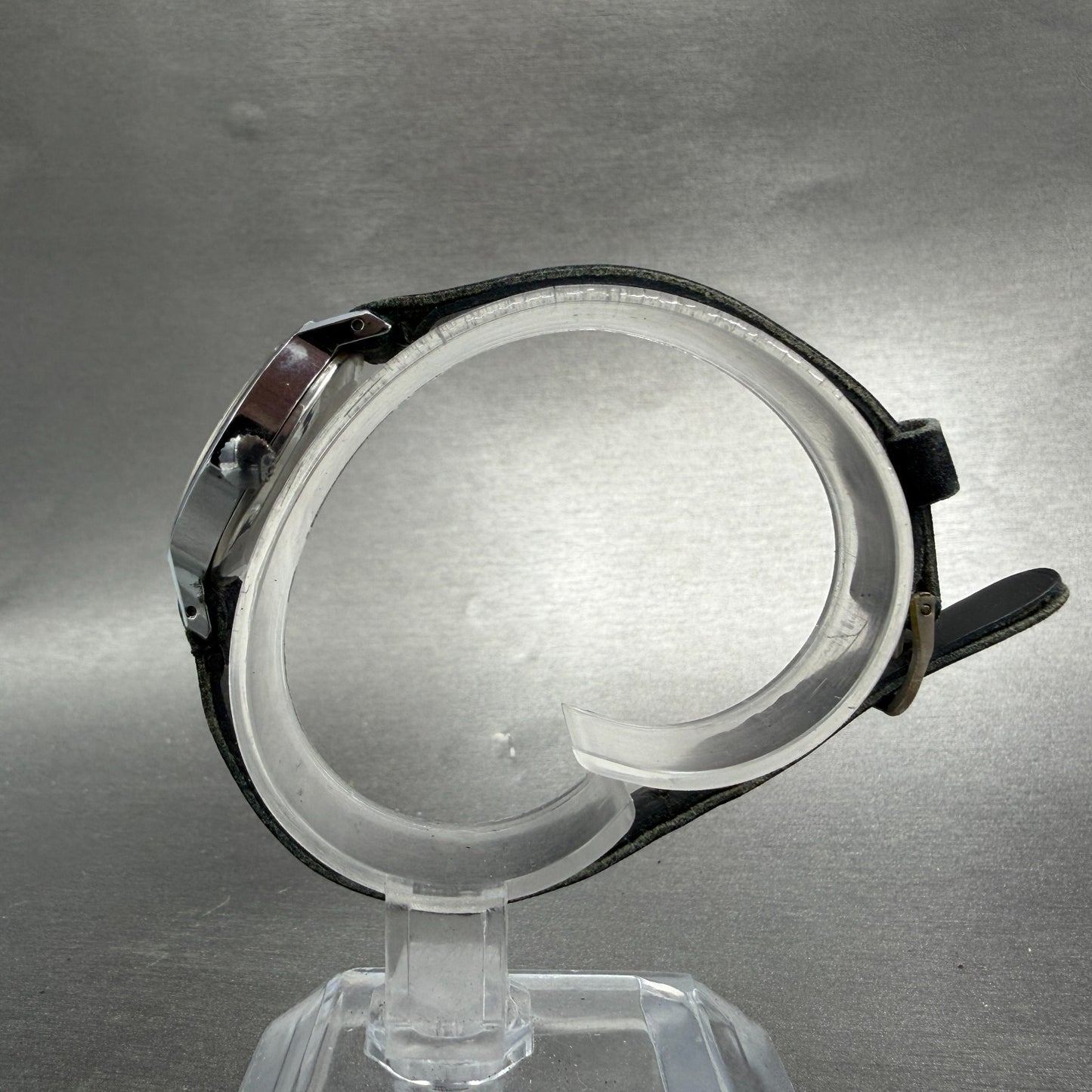 Wakmann Watch Women 20mm Blue Dial Silver Tone Oval Manual Wind Runs Vintage6