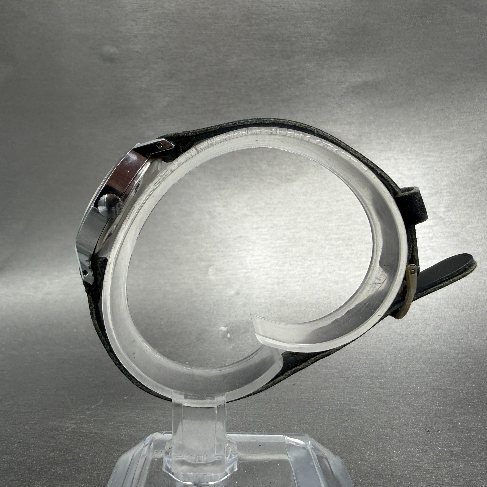 Wakmann Watch Women 20mm Blue Dial Silver Tone Oval Manual Wind Runs Vintage6