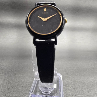 Seiko Watch Women 20mm Black Dial Black Tone Round 2Y00-0G49 New Battery Vintage5