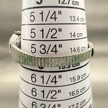 Seiko Watch Women 18mm Silver Dial White Gold Plated Oval 11-7440 Manual Runs9