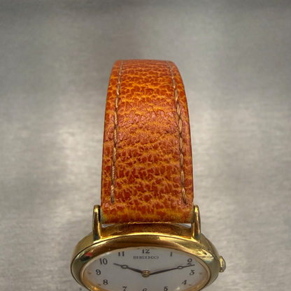 Seiko Watch Woman 30mm White Dial Gold Tone Round V700-6K30 New Battery4
