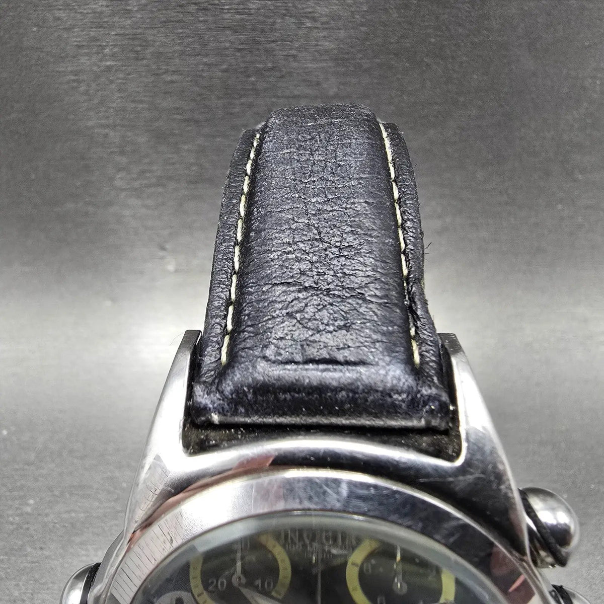 Invicta Lupah Chronograph Watch Men 45mm Black Dial Silver Date 2145 New Battery4