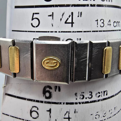 Concord Freedom Watch Women 23mm Gold Dial Two Tone Date Round New Battery10